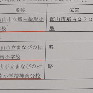 新たな小学校名決定へ